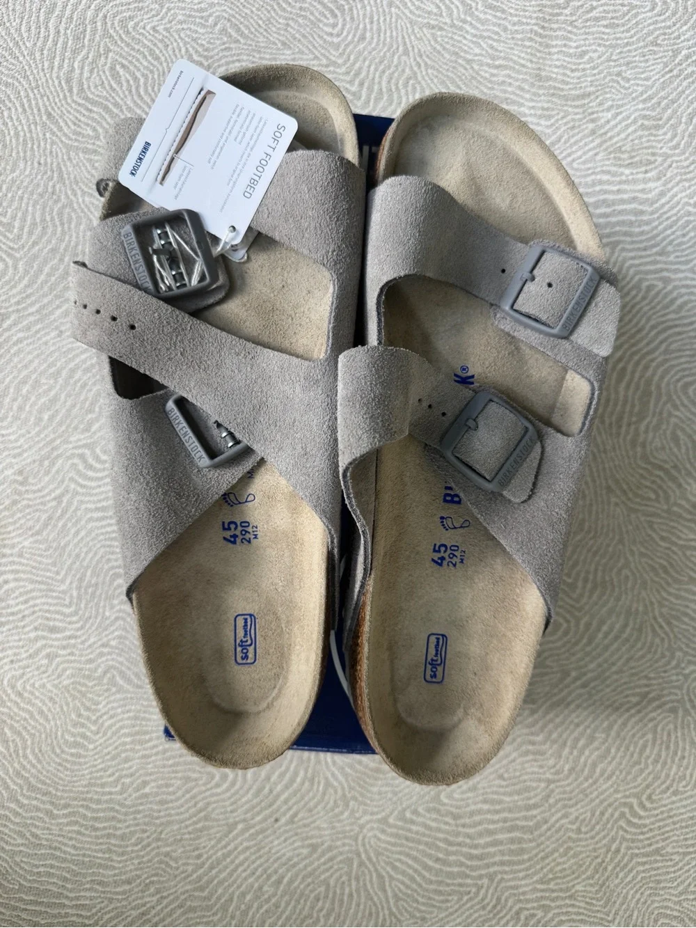 Mens Birkenstock Arizona BS Sandals - Stone Coin (Beige) NWT